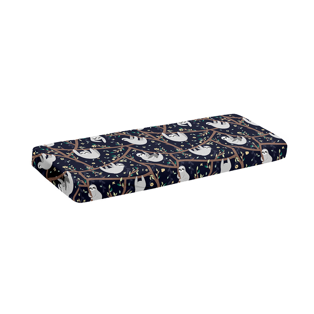 Sloth Family Pattern Print Piano Keyboard Cover