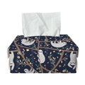 Sloth Family Pattern Print Rectangle Tissue Box Cover