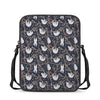 Sloth Family Pattern Print Rectangular Crossbody Bag