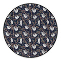 Sloth Family Pattern Print Round Floor Mat