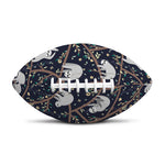 Sloth Family Pattern Print Rugby Ball