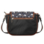 Sloth Family Pattern Print Saddle Bag