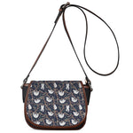 Sloth Family Pattern Print Saddle Bag