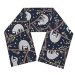 Sloth Family Pattern Print Scarf
