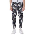 Sloth Family Pattern Print Scuba Joggers