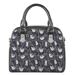 Sloth Family Pattern Print Shoulder Handbag