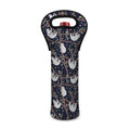 Sloth Family Pattern Print Single Neoprene Wine Tote