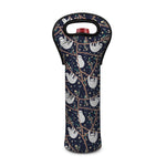 Sloth Family Pattern Print Single Neoprene Wine Tote