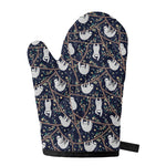 Sloth Family Pattern Print Single Oven Mitt