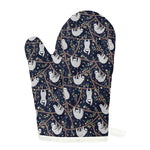 Sloth Family Pattern Print Single Oven Mitt