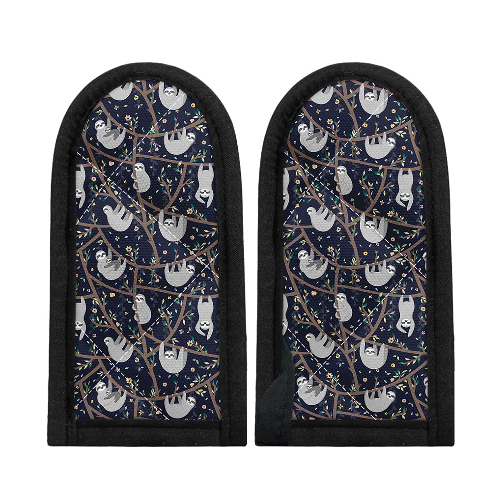 Sloth Family Pattern Print Skillet Handle Cover