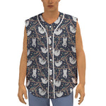 Sloth Family Pattern Print Sleeveless Baseball Jersey