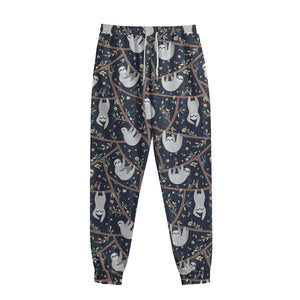 Sloth Family Pattern Print Sweatpants