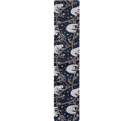 Sloth Family Pattern Print Table Runner