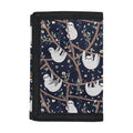 Sloth Family Pattern Print Trifold Wallet