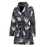 Sloth Family Pattern Print Women's Bathrobe