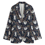 Sloth Family Pattern Print Women's Blazer