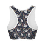 Sloth Family Pattern Print Women's Sports Bra