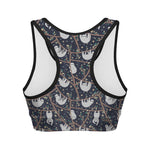 Sloth Family Pattern Print Women's Sports Bra
