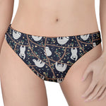 Sloth Family Pattern Print Women's Thong