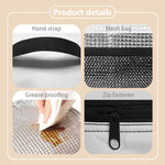 Brown And Beige Glen Plaid Print Small Lunch Bag