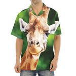 Smiley Face Giraffe Print Aloha Shirt