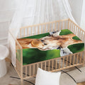 Smiley Face Giraffe Print Baby Crib Sheet