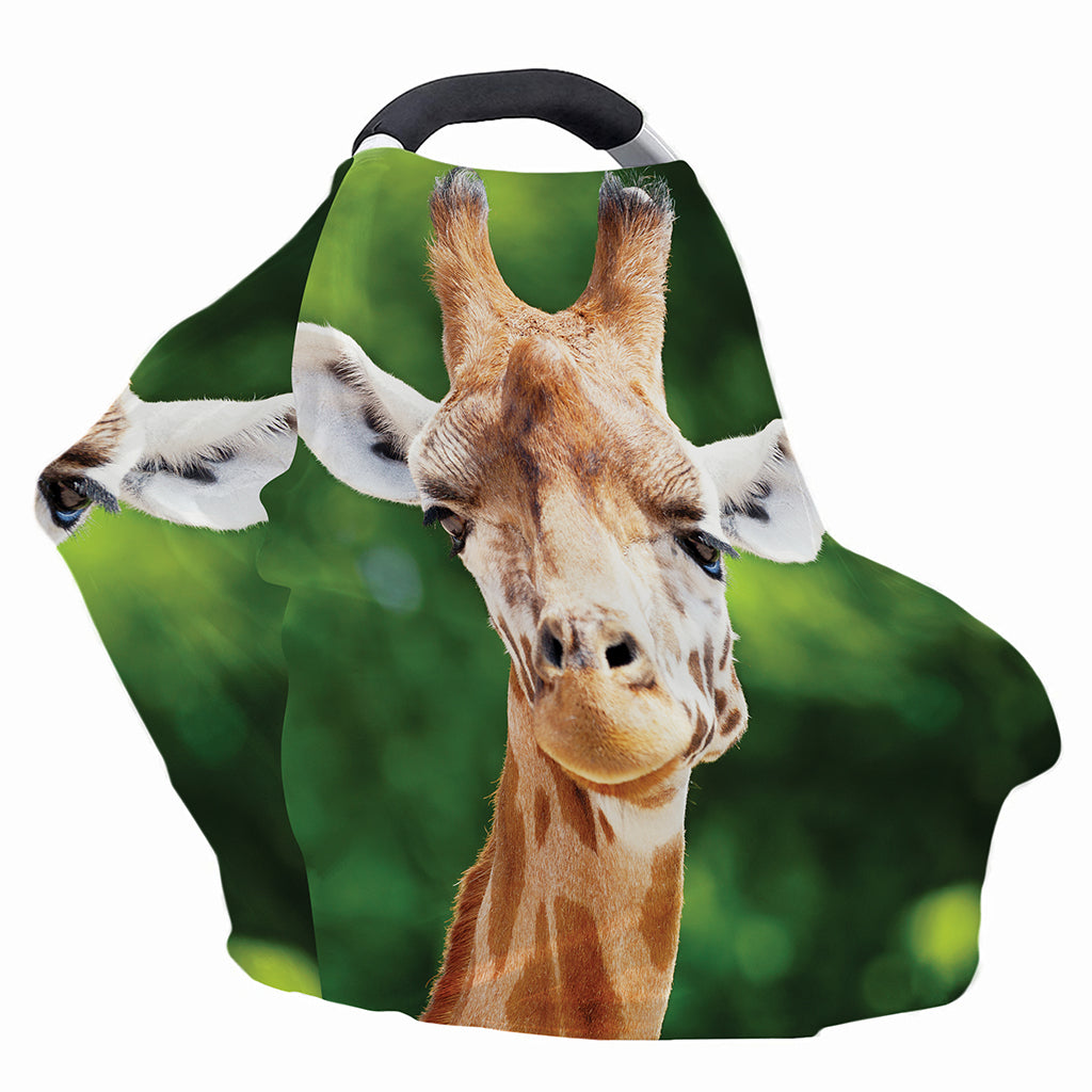 Smiley Face Giraffe Print Baby Seat Cover