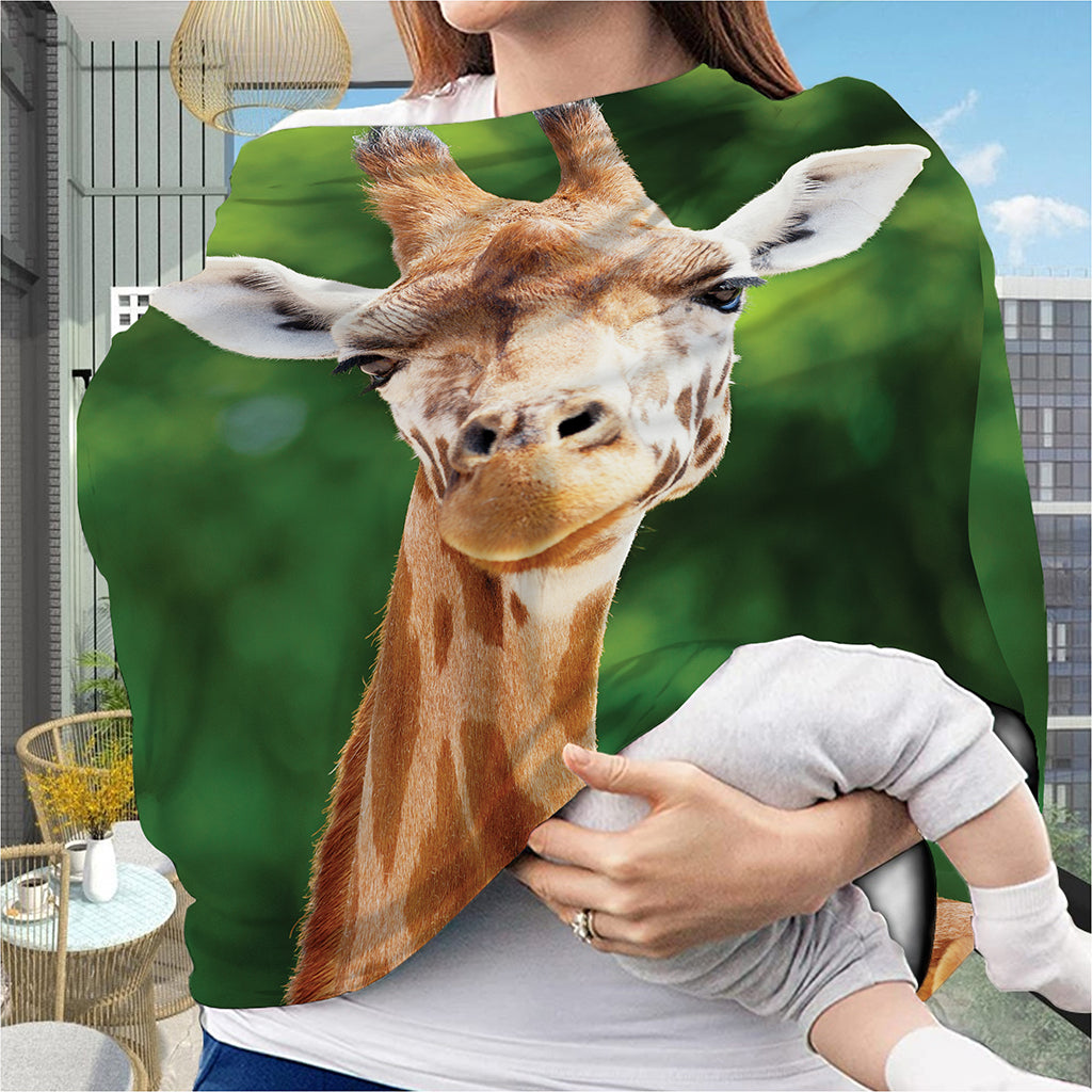 Smiley Face Giraffe Print Baby Seat Cover