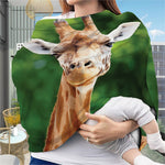 Smiley Face Giraffe Print Baby Seat Cover