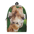 Smiley Face Giraffe Print School Backpack