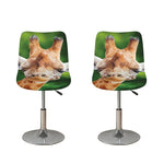 Smiley Face Giraffe Print Bar Stool Covers