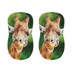 Smiley Face Giraffe Print Bar Stool Covers