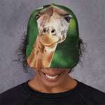 Smiley Face Giraffe Print Baseball Cap