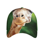 Smiley Face Giraffe Print Baseball Cap