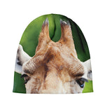 Smiley Face Giraffe Print Beanie
