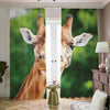 Smiley Face Giraffe Print Blackout Pencil Pleat Curtains