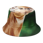 Smiley Face Giraffe Print Bucket Hat