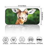 Smiley Face Giraffe Print Car Windshield Sun Shade