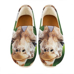 Smiley Face Giraffe Print Casual Shoes