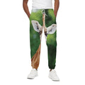 Smiley Face Giraffe Print Cotton Sweatpants