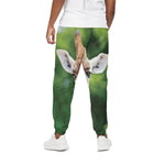 Smiley Face Giraffe Print Cotton Pants