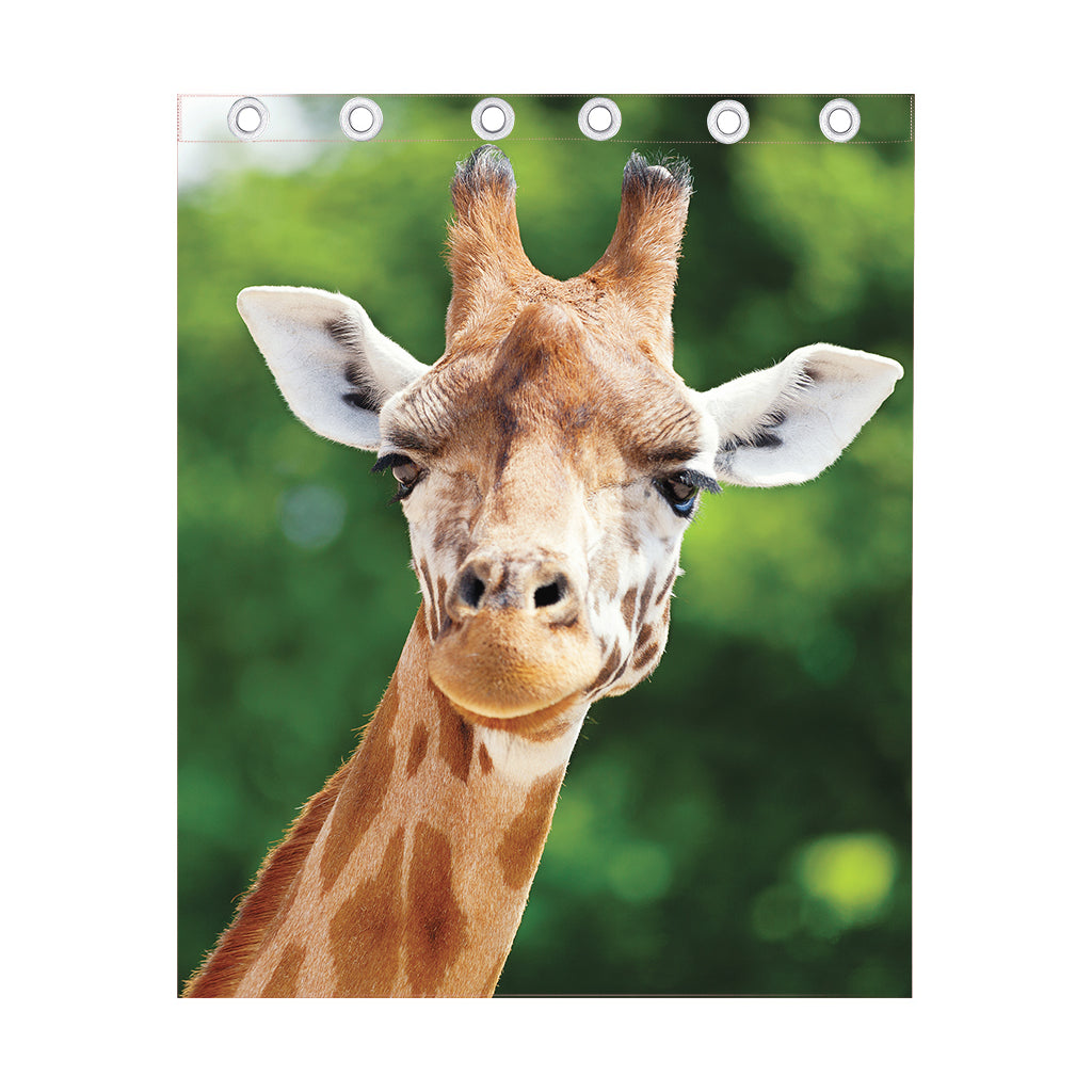 Smiley Face Giraffe Print Curtain