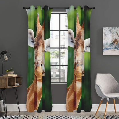 Smiley Face Giraffe Print Curtain