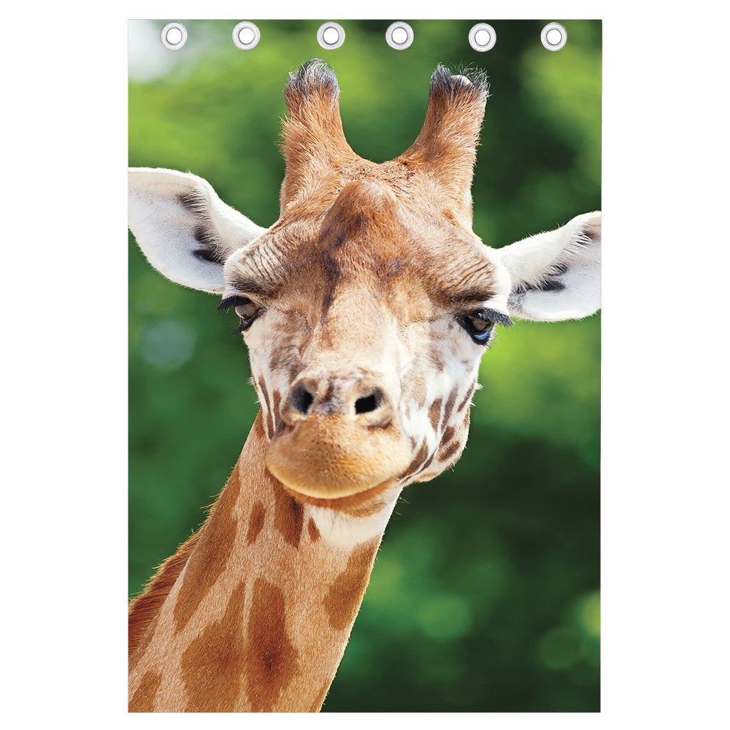 Smiley Face Giraffe Print Curtain