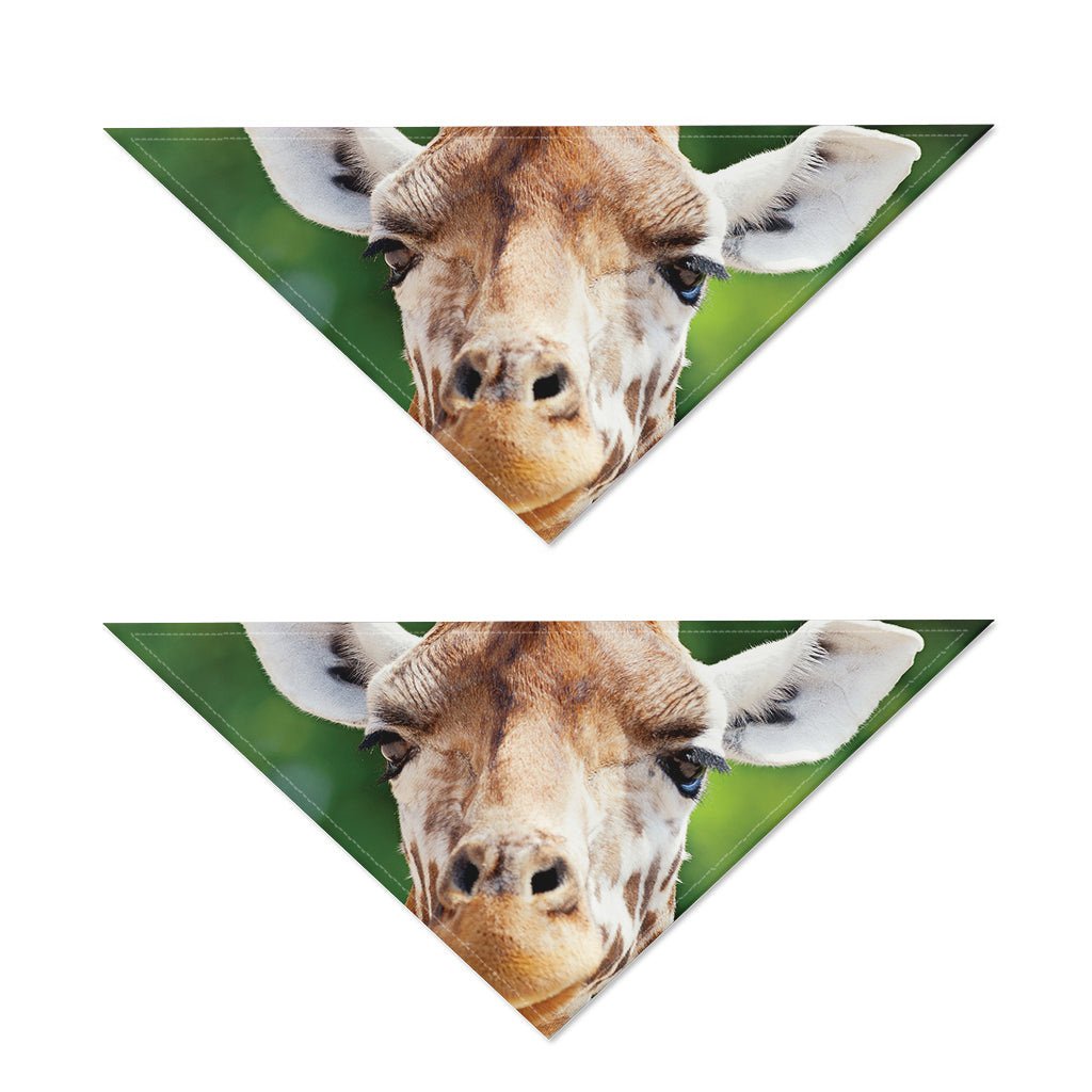 Smiley Face Giraffe Print Dog Bandana