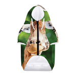 Smiley Face Giraffe Print Dog Zip Up Hoodie