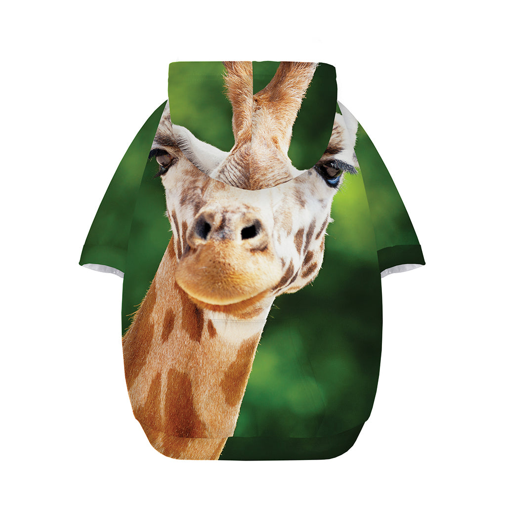 Smiley Face Giraffe Print Dog Zip Up Hoodie