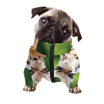 Smiley Face Giraffe Print Dog Zip Up Jacket