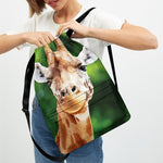 Smiley Face Giraffe Print Drawstring Backpack